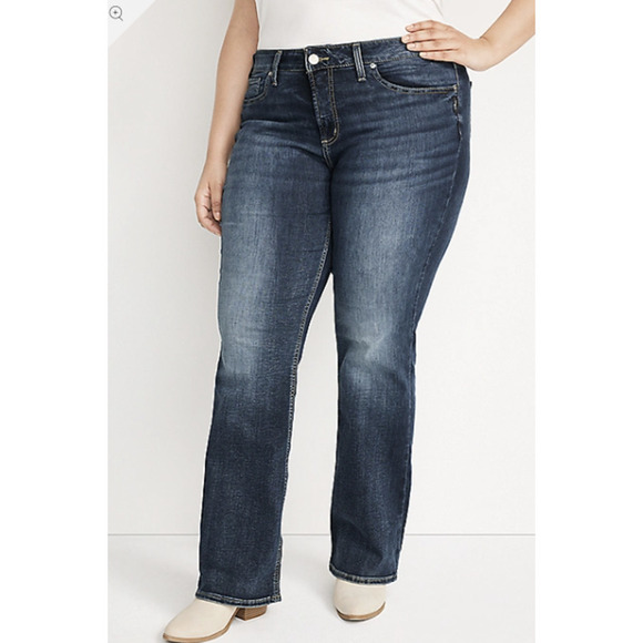 Silver Jeans Suki Slim Boot Mid Rise - Size 18 L31 - Picture 1 of 8